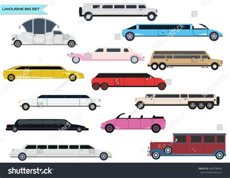 Big Vector Set Different Types Limousines Stock Vector (Royalty Free ...