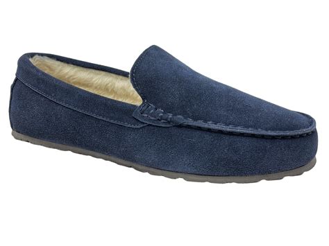 Clarks - Clarks Mens Suede Moccasin Slippers Warm Cozy Indoor Outdoor ...