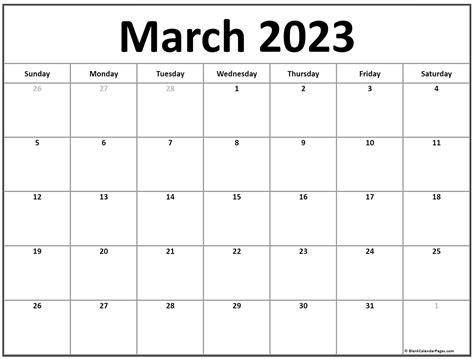 March 2023 Calendar Page Printable - Get Calender 2023 Update