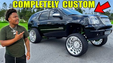 Modified GMC Yukon With Bagged Suspension and 26x16 Wheels; Lifted ...