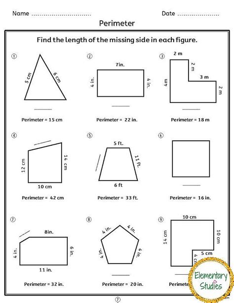 label/Math - Elementary Studies | Perimeter worksheets, Area and ...