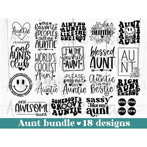 Aunt svg bundle, Auntie svg, retro aunt svg, auntie shirt sv | Inspire ...