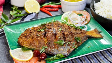 Spicy Pomfret Fry - Seafood - Shanaz Rafiq Recipes - Spicy Pomfret Fry