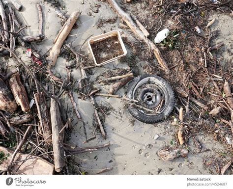 Rubbish on the beach, pollution concept - a Royalty Free Stock Photo ...