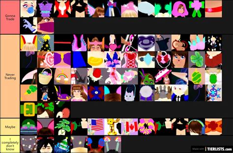 Royale High Teir List Accessories for now TwT Tier List - TierLists.com