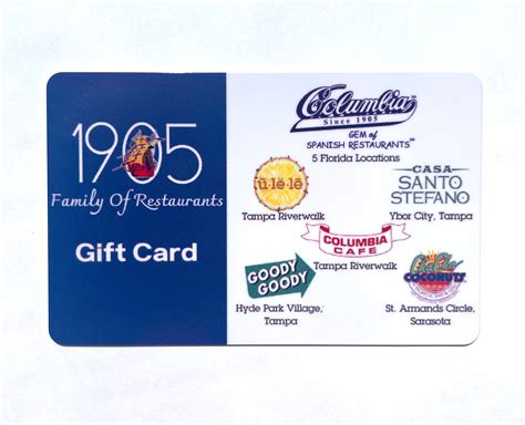 1905 Family Of Restaurants Gift Card | Shop Columbia Restaurant Group