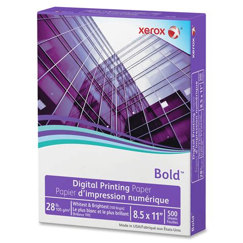 Xerox Bold Digital Printing Paper, Letter Size (8 1/2" x 11"), 100 (U.S ...