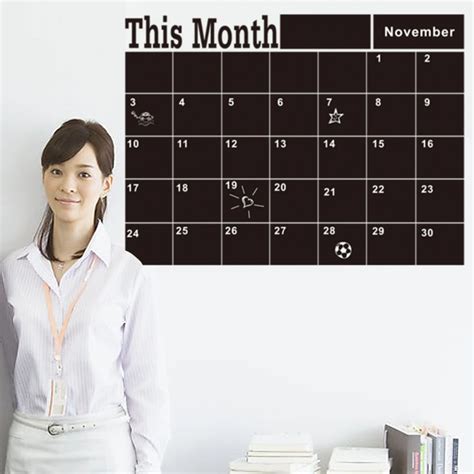 Monthly chalkboard Blackboard Removable Vinyl Wall Sticker Decor Month ...