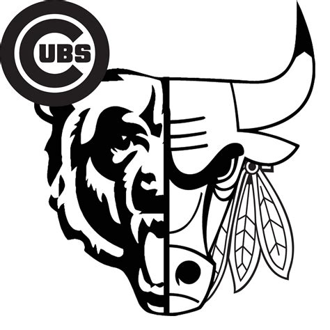 Cubs Sports Mashup Decal 6" Or 14" X 13"