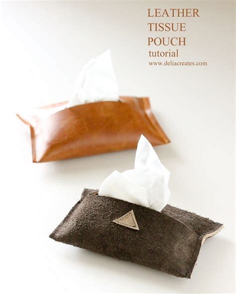 Tutorial: Leather tissue pouch – Sewing