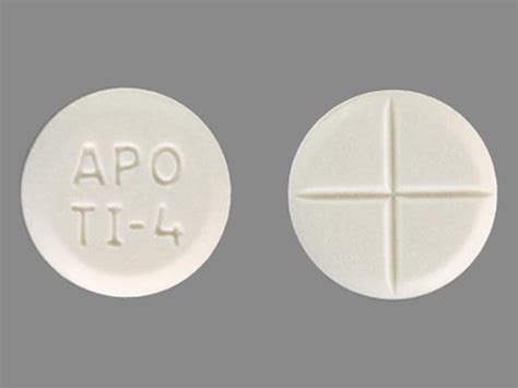 APO/TI-4 White Pill Images - Pill Identifier - Drugs.com