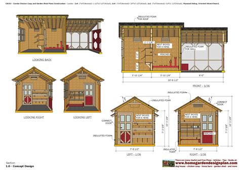 home garden plans: CB202 - Combo Chicken Coop Garden Shed Plans ...