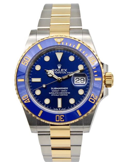 Rolex Submariner Two Tone Blue Dial 41mm Mens Watch 126613LB | Luxury ...