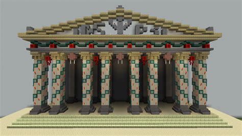 Minecraft Greco-Roman style building with Christmas decorations : r ...