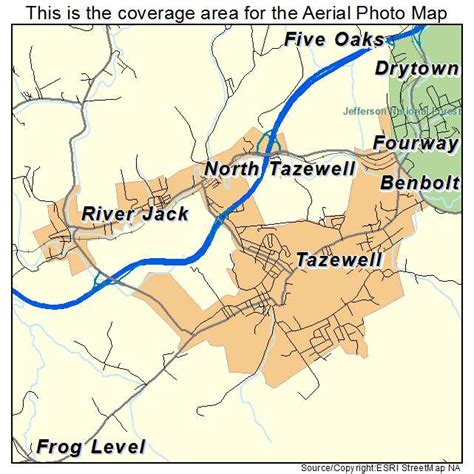 Aerial Photography Map of Tazewell, VA Virginia