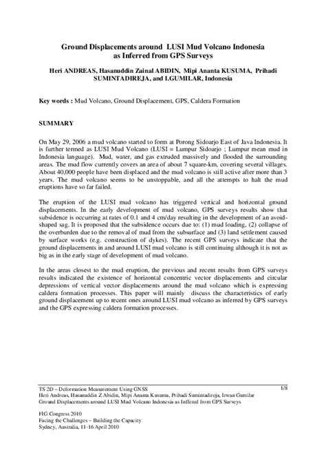 (PDF) Ground Displacements around LUSI Mud Volcano Indonesia as ...