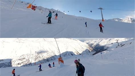 Obergurgl, Austria Skiing from Roskarbahn on red 12 to Top-Express lift ...