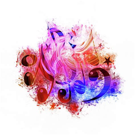 Musical Notes Art Digital Art by Ian Mitchell - Pixels