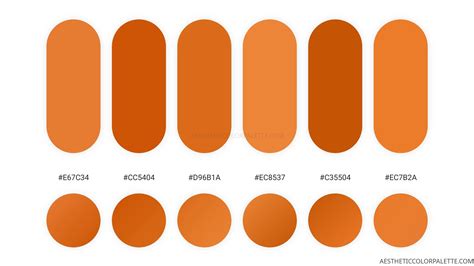 Dirty Orange Colors - Aesthetic Color Palette