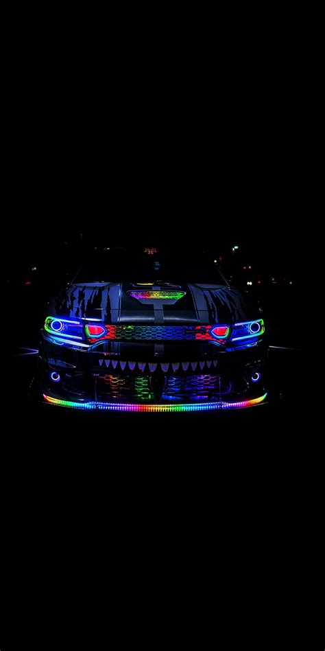 Dodge, amoled, car, challenger, charger, hellcat, light, night, srt ...