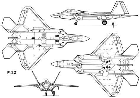 F 22 Raptor Schematics