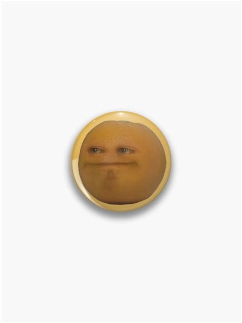 "Annoying Orange Straight Face" Pin for Sale by Catpuss | Redbubble