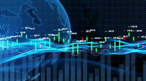 Candlestick Graph Chart with Digital Stock Footage Video (100% Royalty ...