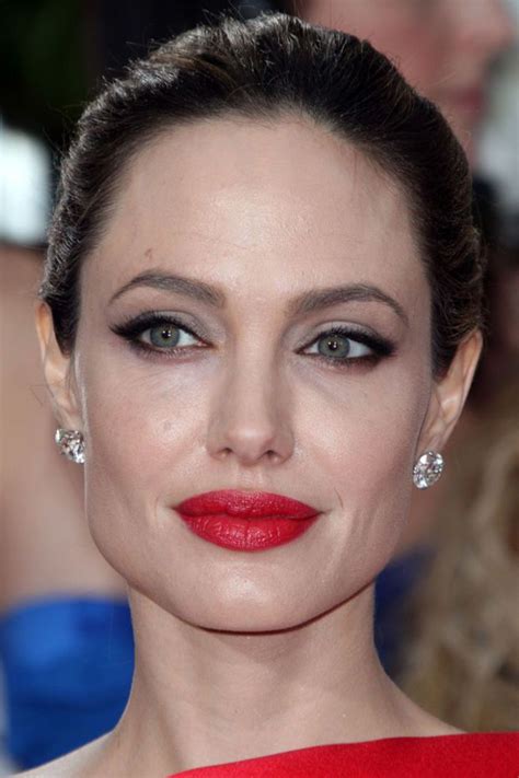 Angelina Jolie, Before and After | Hair | Pinterest | Red lip makeup ...