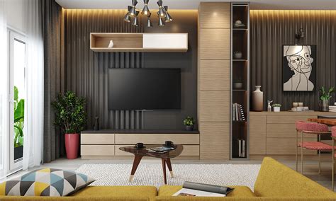 Tv Wall Unit Design For Living Room Cafe