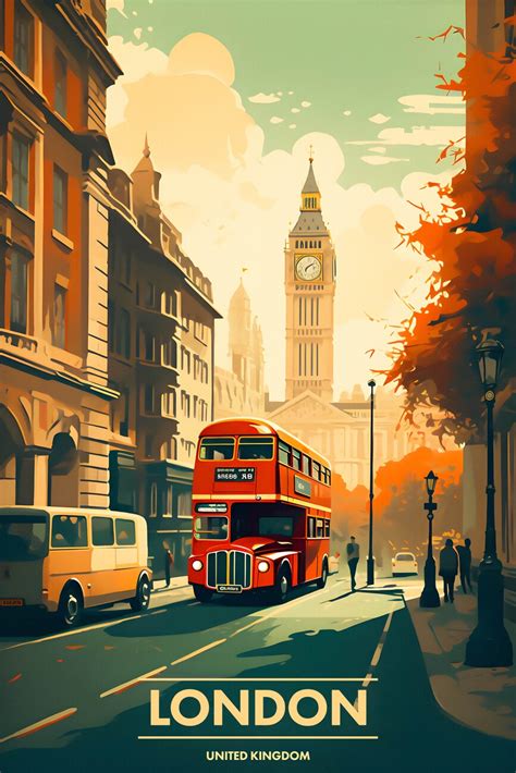 Wall Art Print | London - Vintage Travel Poster | Europosters