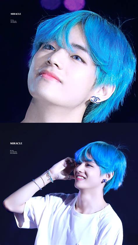 V Bts Blue Hair - 2024 HairStyles Ideas