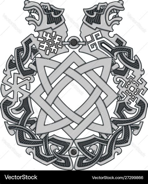 Ancient slavic ornament symbols slavic gods Vector Image