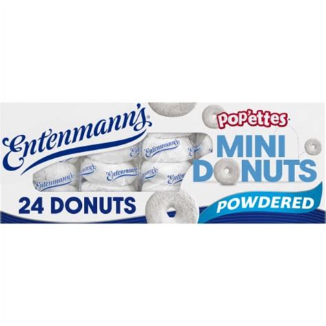 Entenmann's Pop'ettes Powdered Sugar Mini Donuts, 6 pc / 12 oz - Kroger