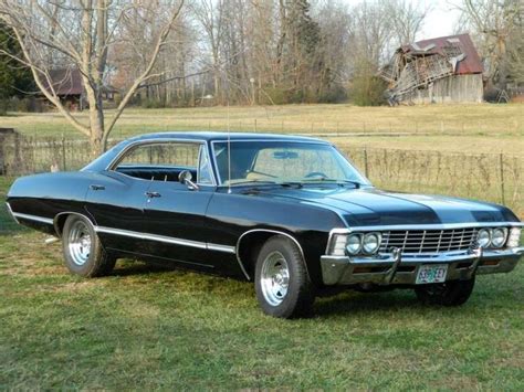 black 1967 Chevy Impala, 327, 4-barrel, V-8 engine, automatic, 4-dr ...