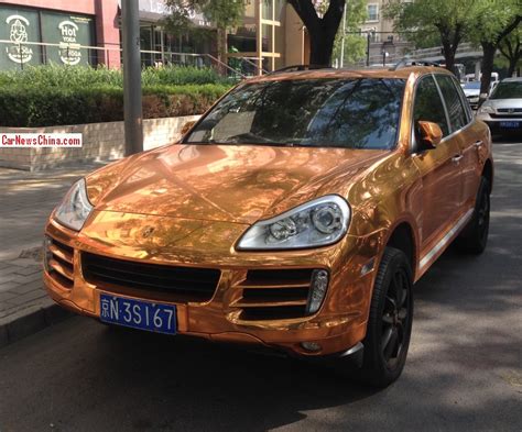 Bling! Porsche Cayenne is Gold in China - CarNewsChina.com