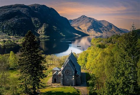 Glenfinnan Church & Loch Shiel Scottish Highlands, The Highlands ...