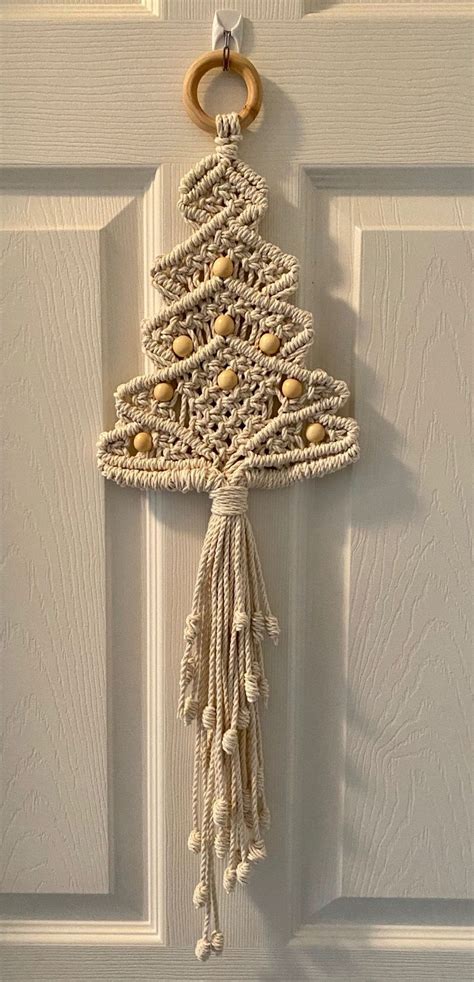 Macrame Christmas Tree Wall Hanging - Fibre Art - Wall Art - Wall Decor