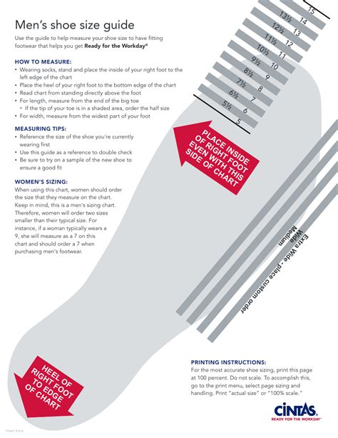 Zappos Printable Shoe Size Chart