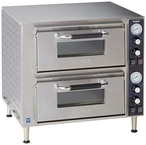 Horno de Pizza Waring Comercial de Doble Cubierta con Puerta Doble