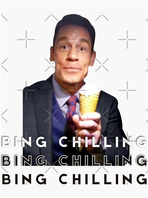 "BING CHILLING Chinese Ice Cream Meme - TikTok" Sticker for Sale by ...