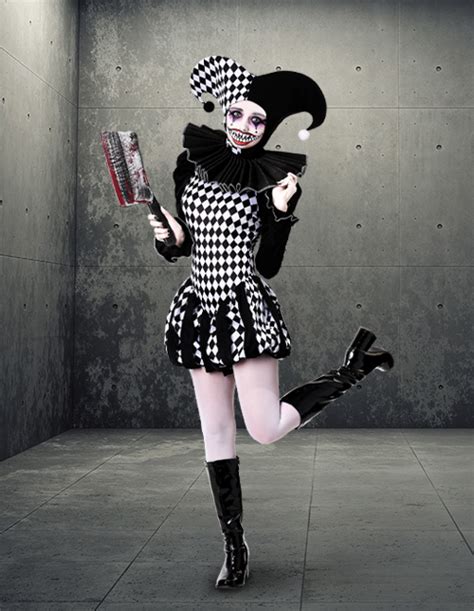 Halloween Women Cosplay Scary Clown Stage Costume Gothic Lolita Ghost ...