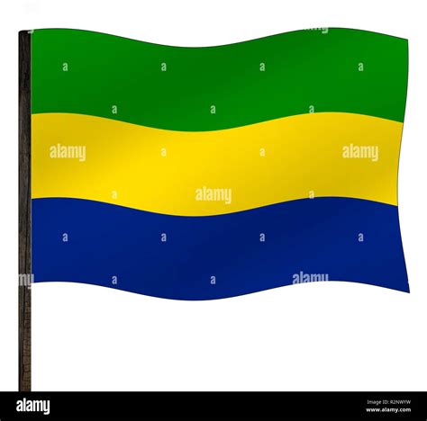 flag of gabon Stock Photo - Alamy