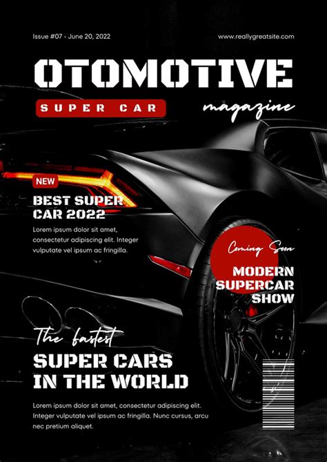 Free, printable, customizable car magazine cover templates | Canva