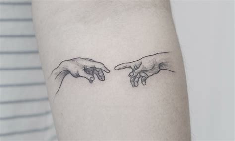 The Creation Of Adam Hands Tattoo