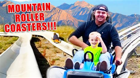 Fun Squad Family Rides Huge Mountain Roller Coasters! - YouTube