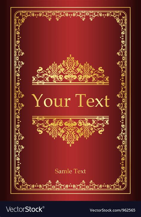 Book cover - vintage background Royalty Free Vector Image