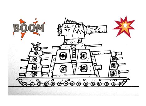 How to draw cartoon tank