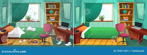 Messy Room Clean Room Stock Illustrations – 343 Messy Room Clean Room ...