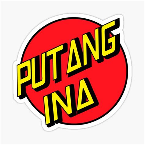 "PUTANGINA CIRCULAR LOGO POCKET DESIGN" Sticker by aydapadi | Redbubble