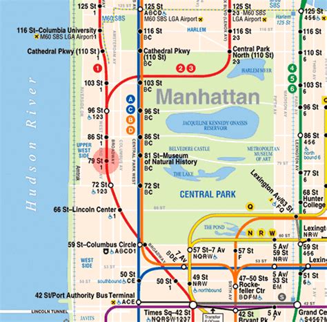 79th Street station map - New York subway